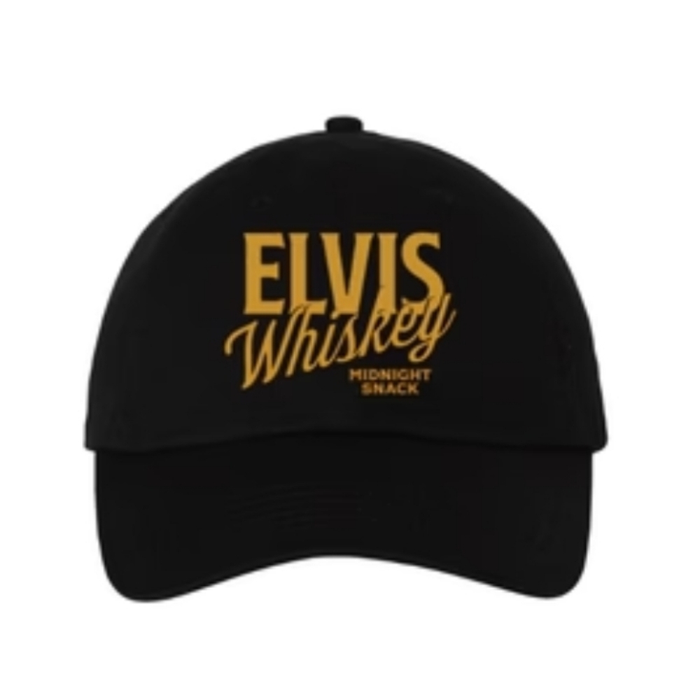 Elvis Presley ElvisWhiskey Midnight Snack Hat - Black Baseball Cap Unisex